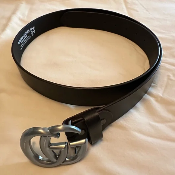 Men's GUCCI Dark Brown Leather Belt with GG Silver Buckle - Picture 1 of 4